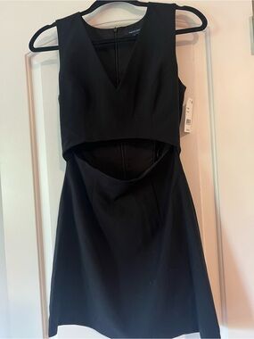 Black Cutout V-Neck Women’s Mini Dress by French Connection BNWT Sz 4